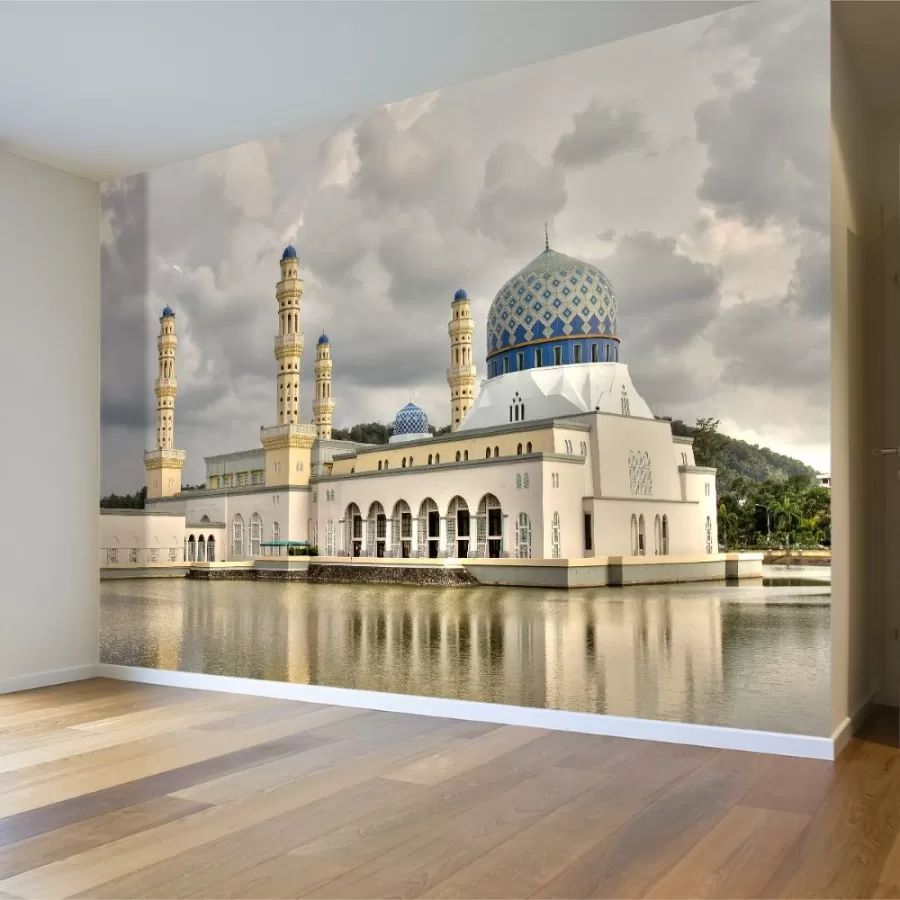 Kota Kinabalu Şehir Camii 3D Duvar Posteri 