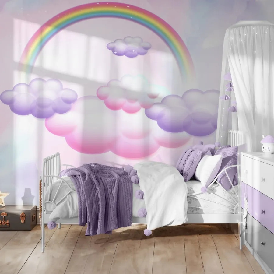 Gökkuşağı Çocuk Odası Duvar Kağıdı
