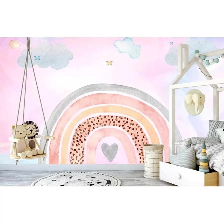 Gökkuşağı Çocuk Odası Duvar Kağıdı