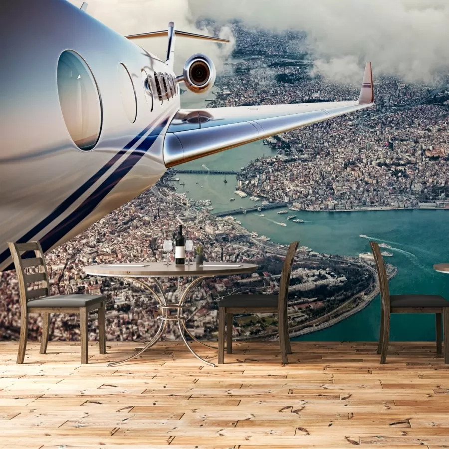 İstanbul Üzerinde Uçak - Özel tasarım