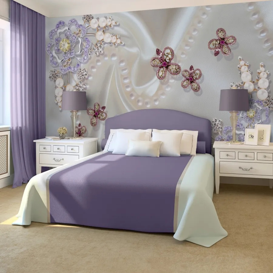 3D Pırlanta Taşlı Duvar Kağıdı