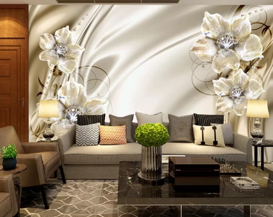 3D Çiçekli Duvar Posteri